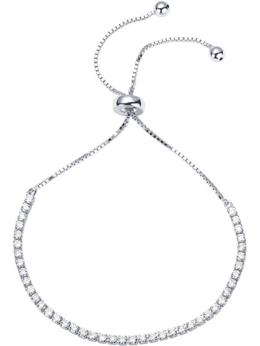 Adjustable 14K Gold Plated Tennis Bracelet for Women with Sparkling CZ Stones